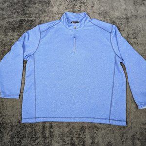 Pebble Beach Sweater Men Extra Large Blue 1/4 Zip Long Sleeve Golf Pullover